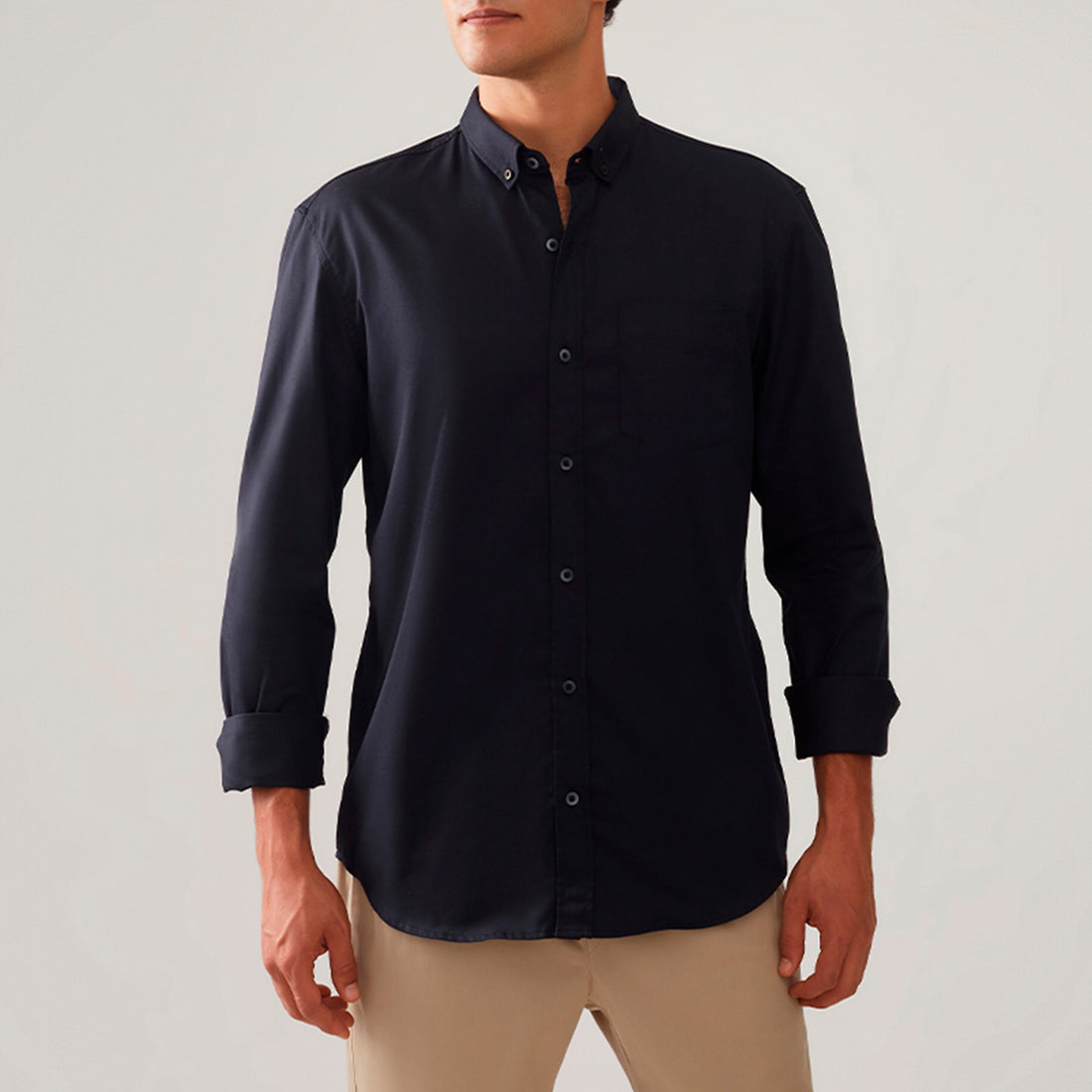 Camisa Algodão Masculina - Preto