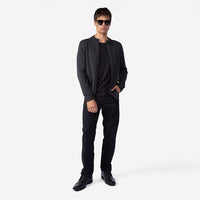 Suéter Tricot Algodão Zíper Masculino - Mescla Escuro