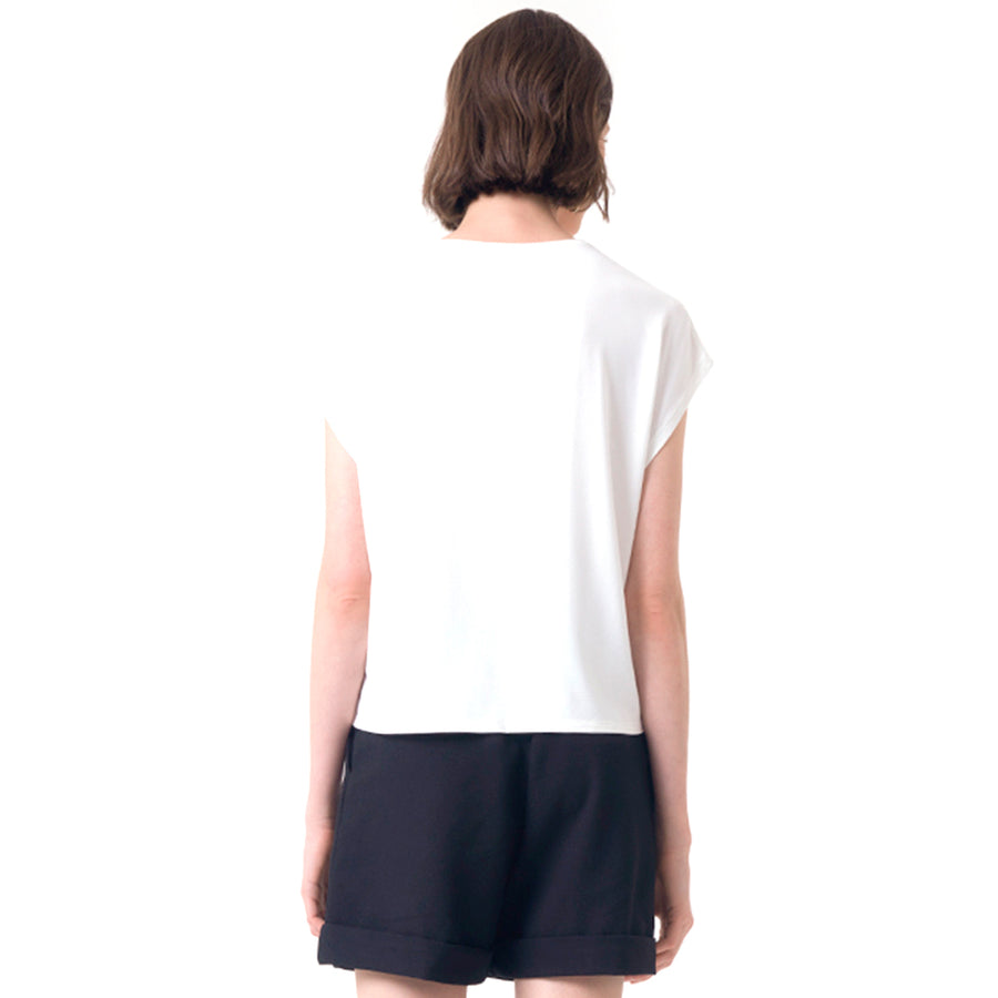 Blusa Viscose Manga curta - Off White