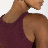 Regata Canelada Algodão Feminina - Roxo Amoreira