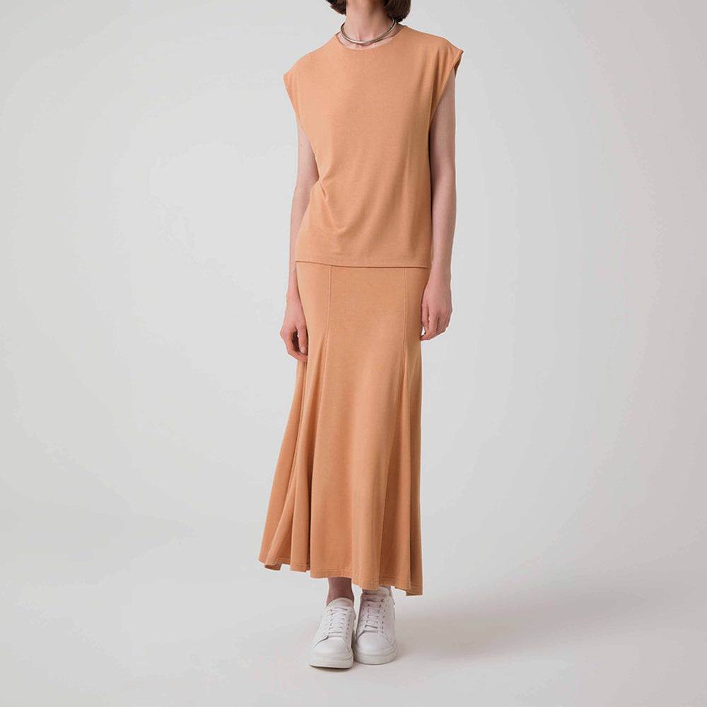 Blusa Viscose com Detalhe Costas - Bege Claro