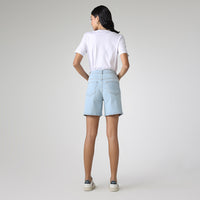 Shorts Jeans Cintura Alta - Azul Jeans Claro