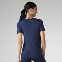 Tech T-Shirt Modal U Premium Feminina | Basico.com - Azul Marinho