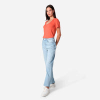 Tech T-Shirt Modal V Premium Feminina | Basico.com - Laranja Telha