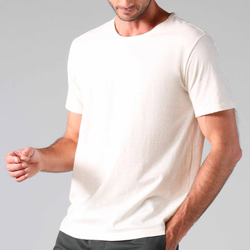 Camiseta Malha Linho Masculina - Off White