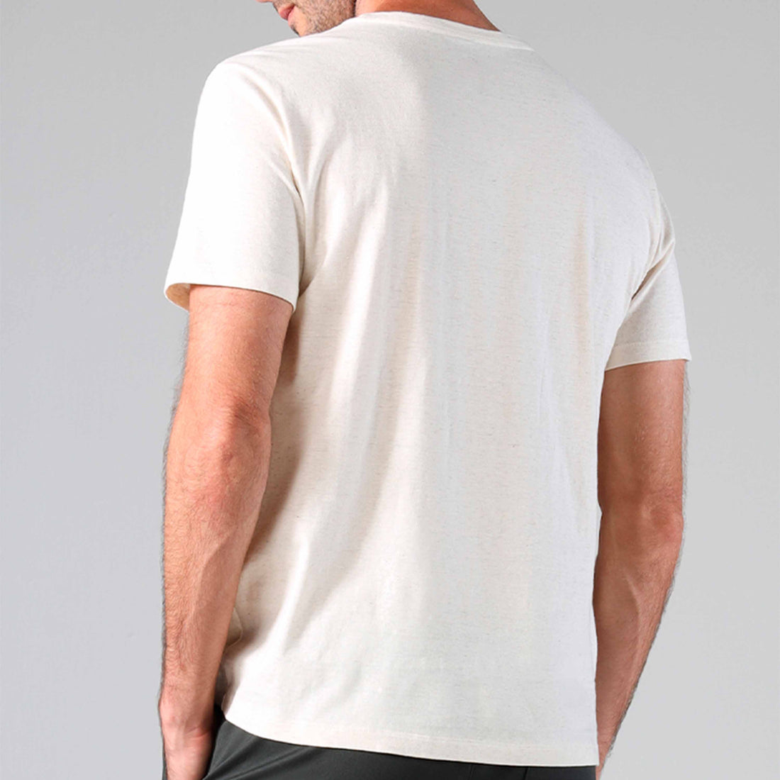 Camiseta Malha Linho Masculina - Off White