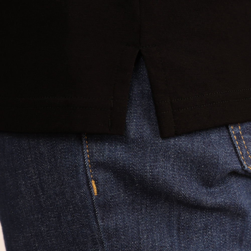 Polo Pima Masculina - Preto