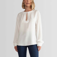 Blusa Viscose Manga Longa - Off White