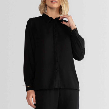 Camisa Ampla Viscose - Preto