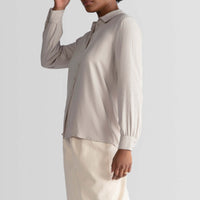 Camisa Ampla Viscose - Bege Claro