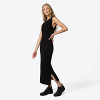 Vestido Tricot Midi Sem Mangas - Preto