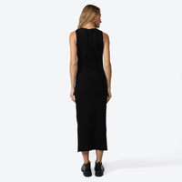 Vestido Tricot Midi Sem Mangas - Preto