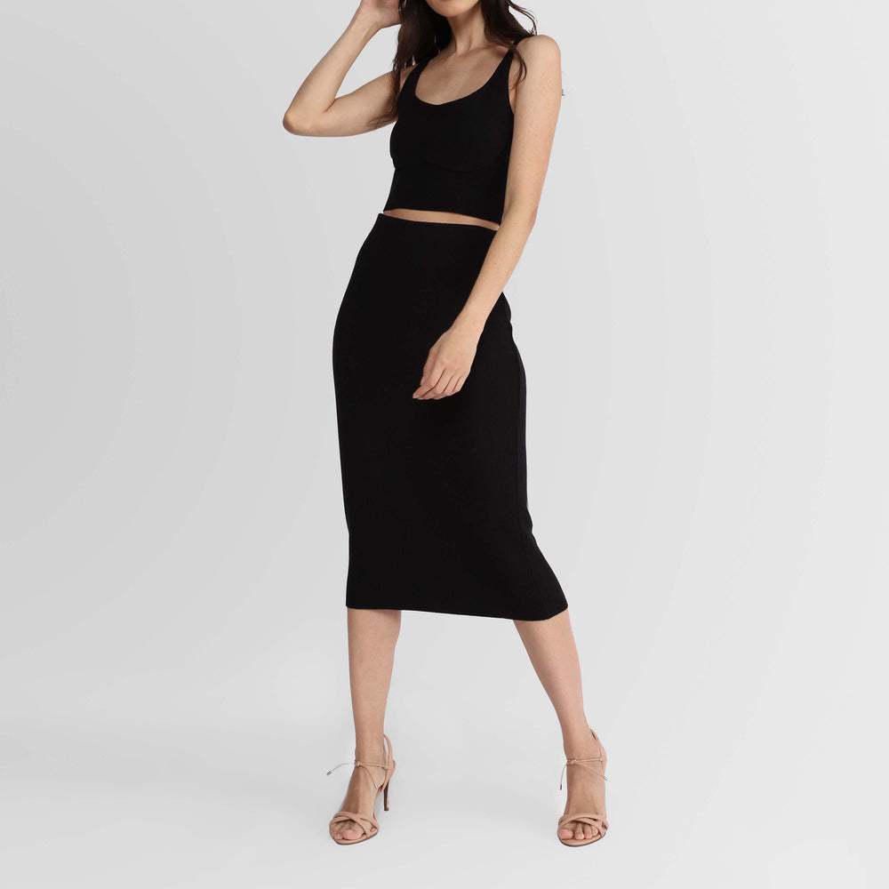 Top Tricot Recorte - Preto