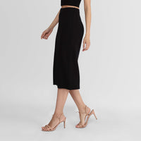 Saia Midi Tricot - Preto