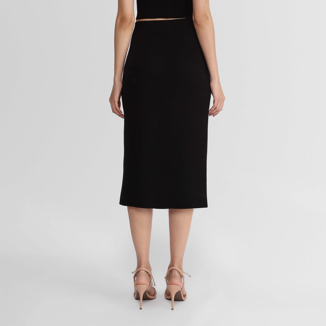 Saia Midi Tricot - Preto