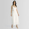 Vestido Midi com Recorte Linho com Viscose - Off White