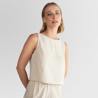 Regata Linho com Viscose Feminina - Bege