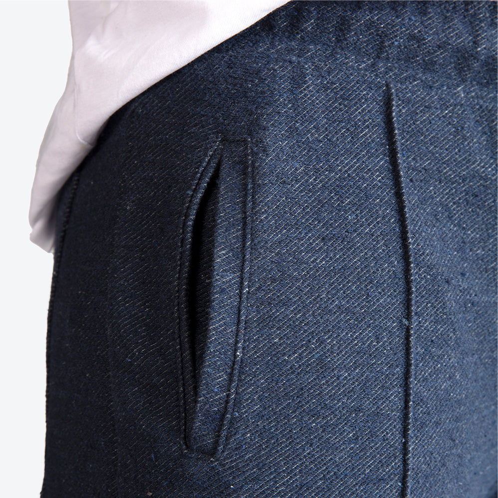 Calça Moletom Textura Leve Masculina - Azul Marinho