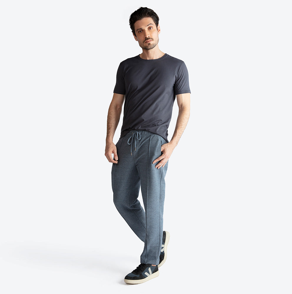 Calça Moletom Textura Leve Masculina - Mescla Escuro