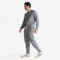 Calça Jogger Moletom Felpa Masculina - Mescla Escuro