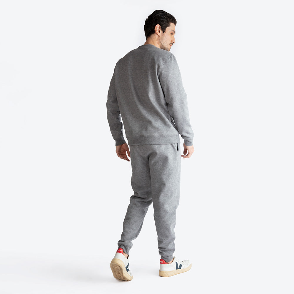 Calça Jogger Moletom Felpa Masculina - Mescla Escuro