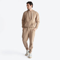 Calça Jogger Moletom Felpa Masculina - Bege Pastel