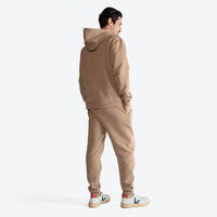 Calça Jogger Moletom Felpa Masculina - Bege Pastel