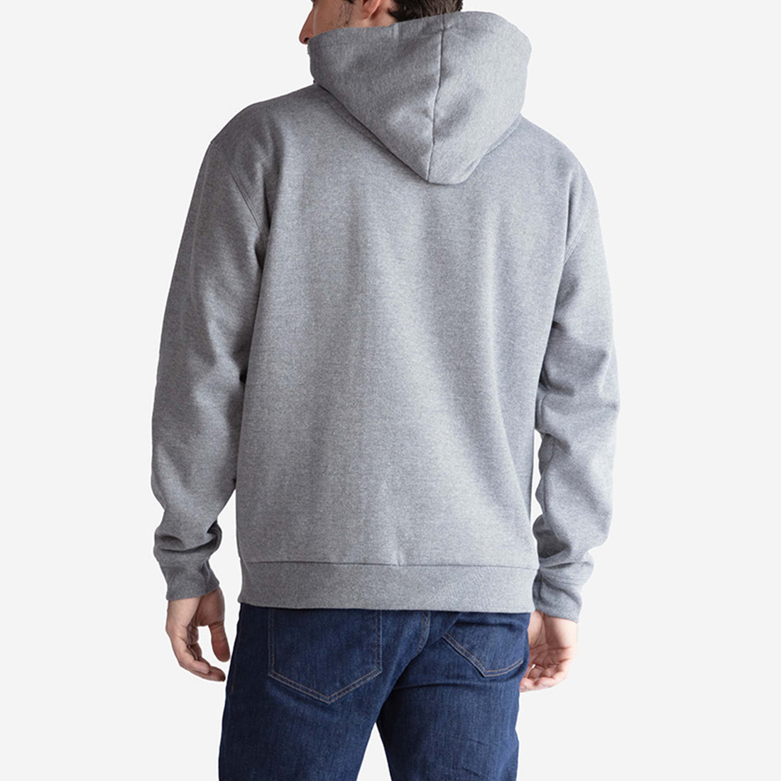 Blusa Moletom Felpa Com Capuz Masculina - Mescla Escuro