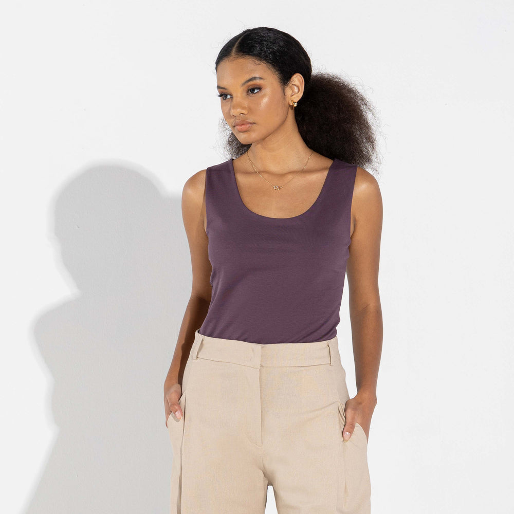 Regata Cotton Pima Feminina | Life Collection - Roxo Ameixa