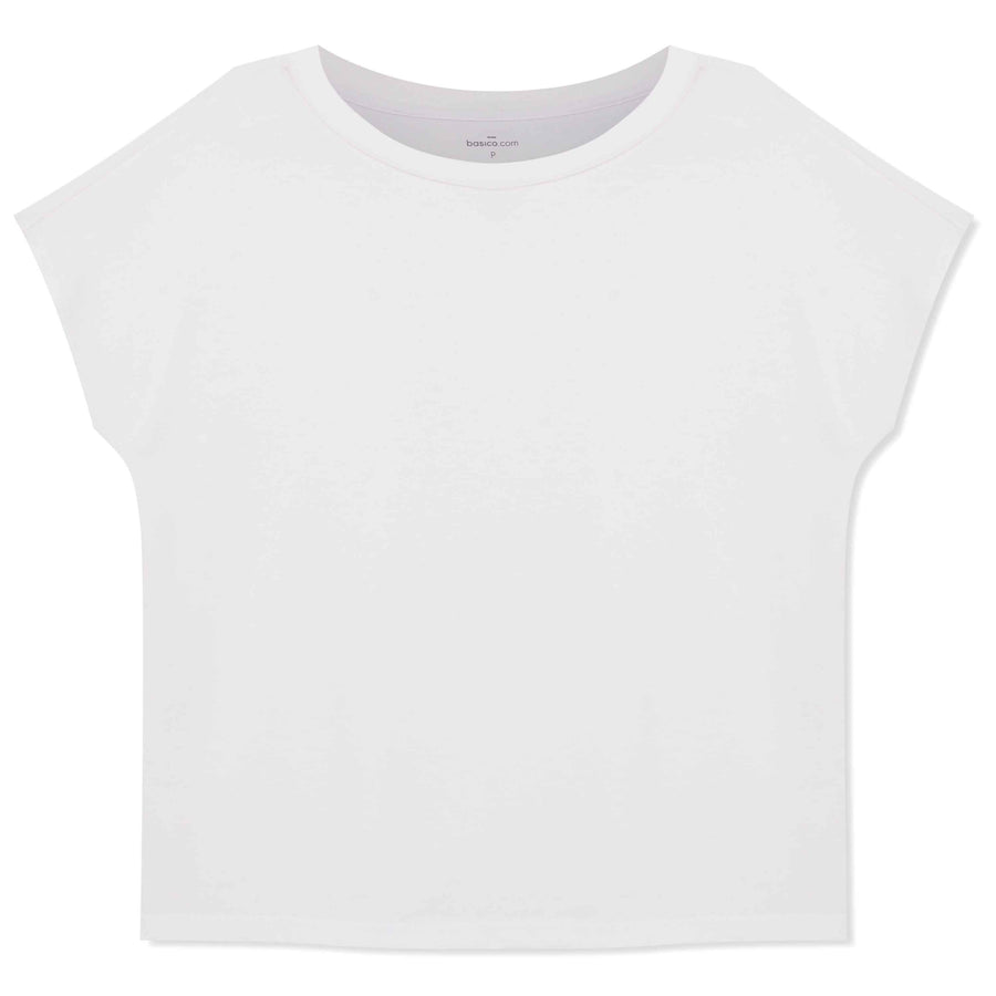 Camiseta Pima Ampla Feminina - Branco