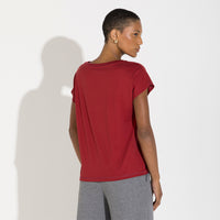 Camiseta Pima Manga Japonesa Feminina | Life Collection - Vermelho Escarlate