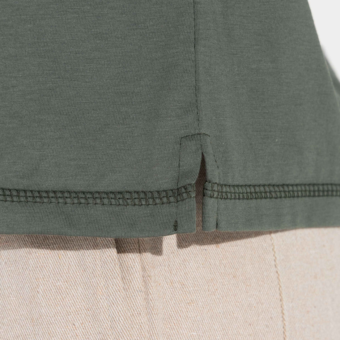 Camiseta Pima Manga Japonesa Feminina | Life Collection - Verde Figo