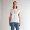 Blusa Algodão Ultraleve Franzida Feminina - Branco