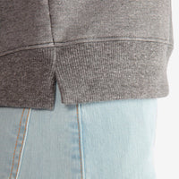 Blusão Moletom Flanelado Capuz Feminino - Mescla Escuro