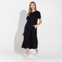 T-Shirt Dress Midi Algodão Premium | Everyday Collection - Preto