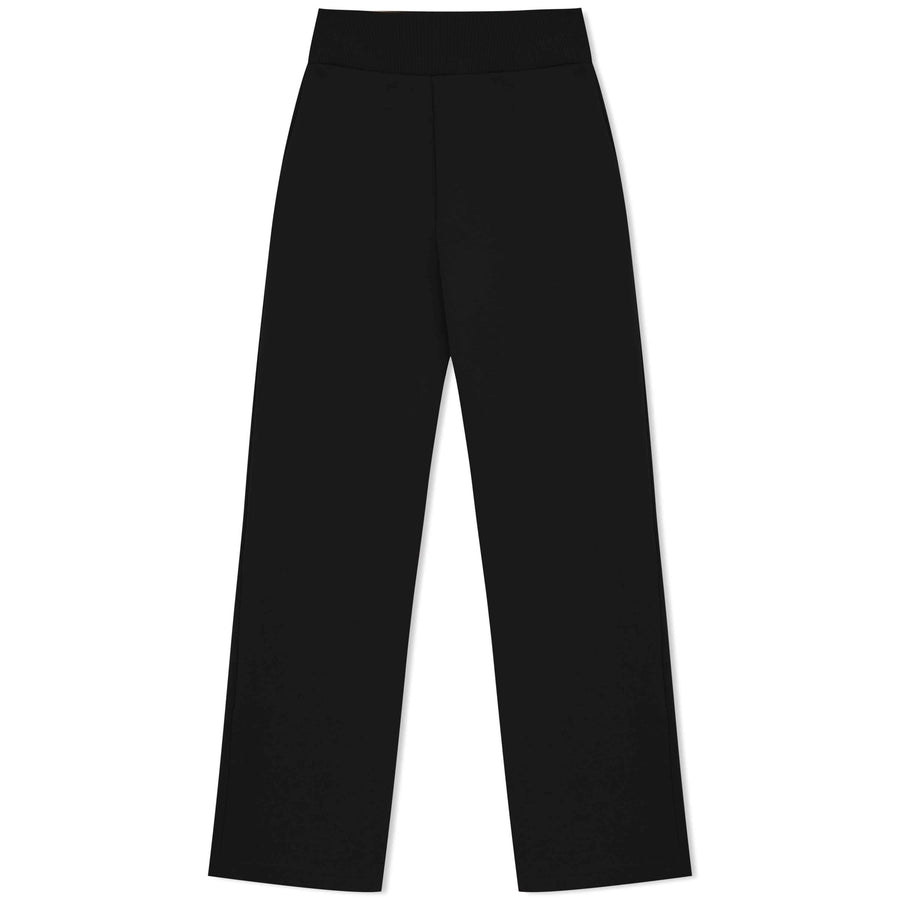 Calça Reta Moletom Flanelado Feminina - Preto