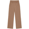 Calça Reta Moletom Flanelado Feminina - Bege Pastel