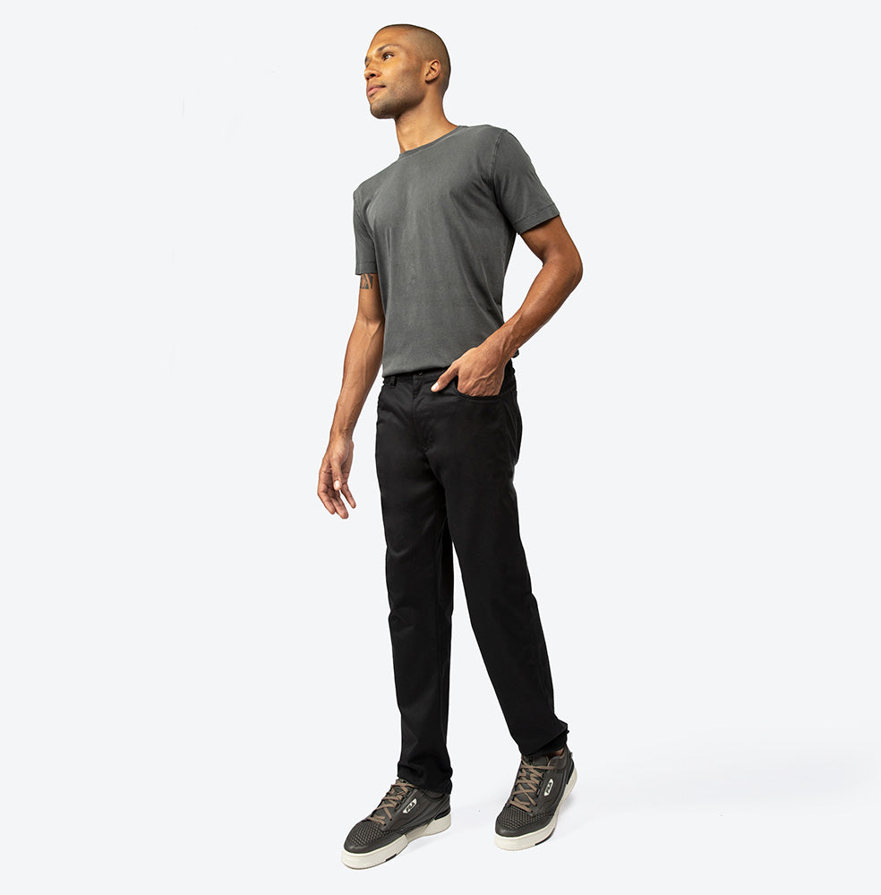 Calça Algodão Egípcio Five Pockets Masculina - Preto