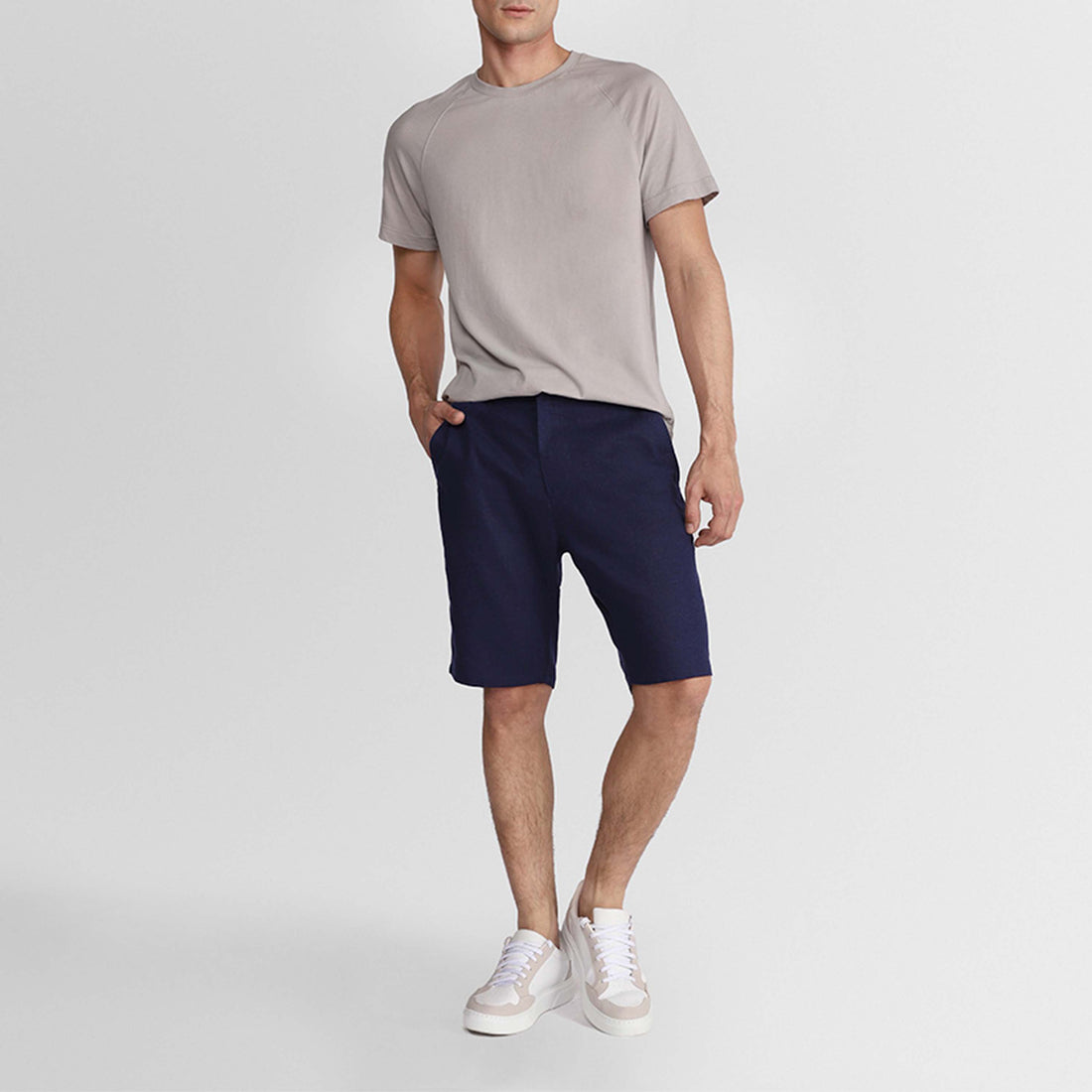 Bermuda Linho Masculina - Azul Marinho