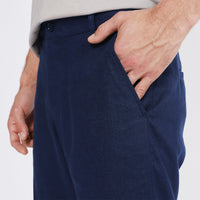 Bermuda Linho Masculina - Azul Marinho