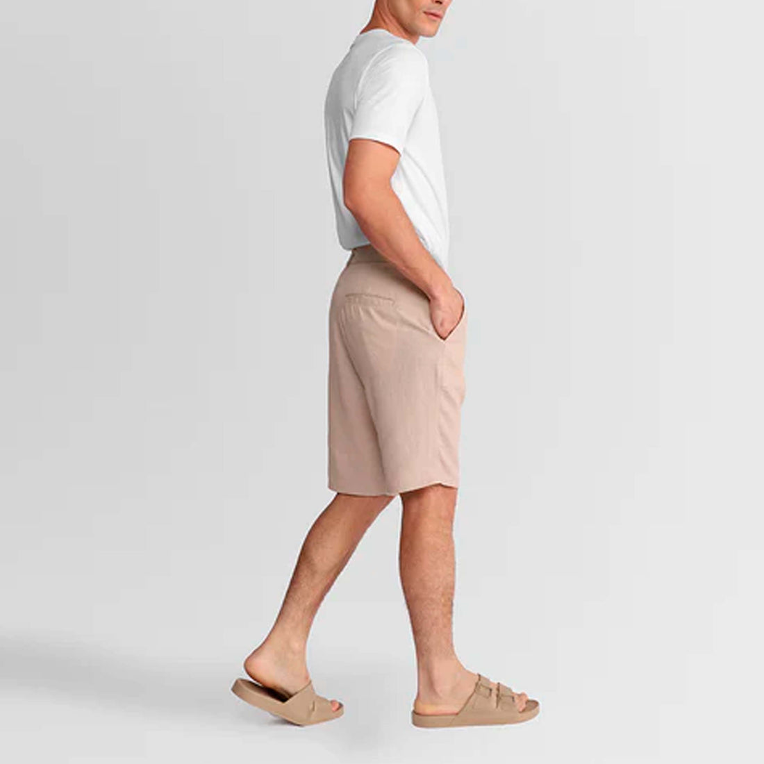 Bermuda Linho Masculina - Bege