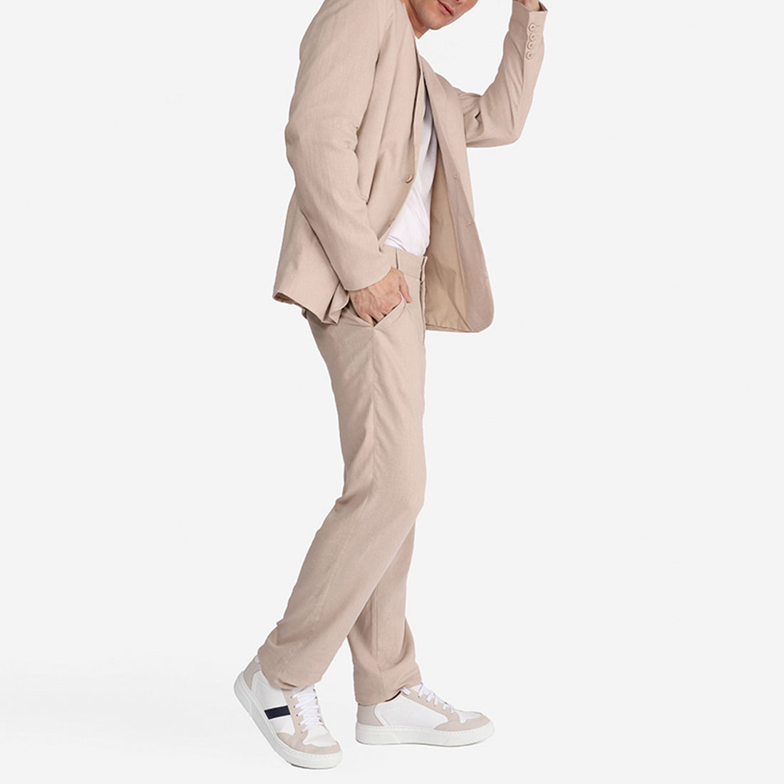 Blazer Linho Masculino - Bege Natural