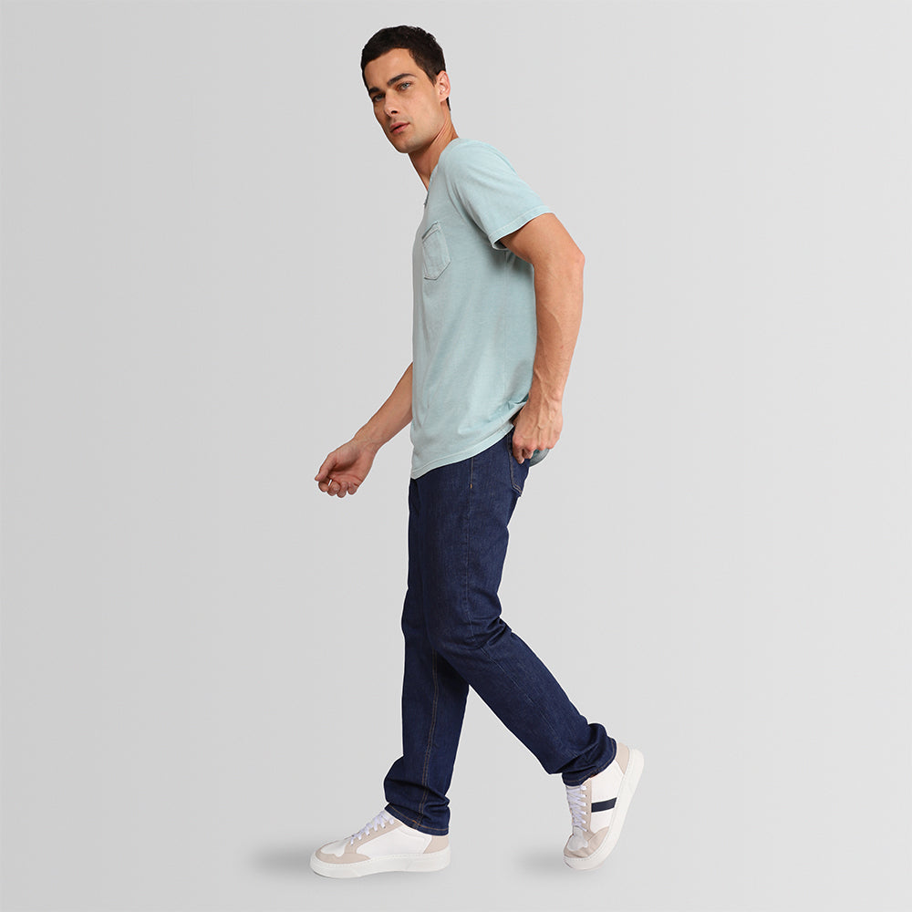 Camiseta com Bolso Masculina - Azul