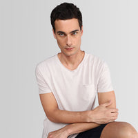 Camiseta com Bolso Masculina - Bege