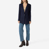 Blazer Linho com Viscose Amplo Feminino - Azul Marinho