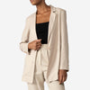 Blazer Linho com Viscose Amplo Feminino - Bege