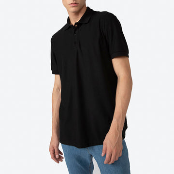 Polo Piquet Pima Masculina - Preto