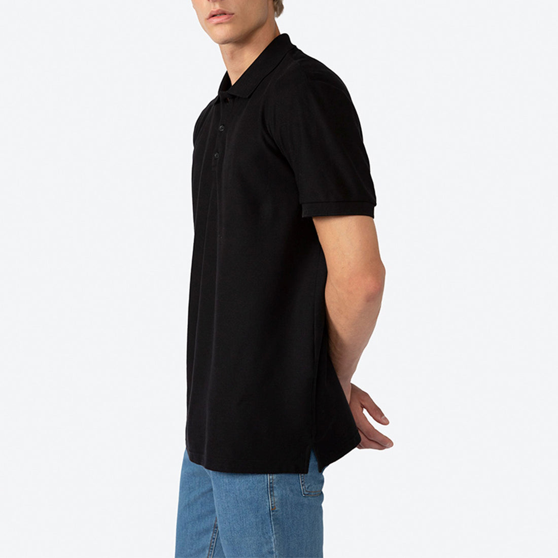 Polo Piquet Pima Masculina - Preto