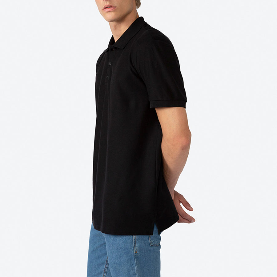 Polo Piquet Pima Masculina - Preto