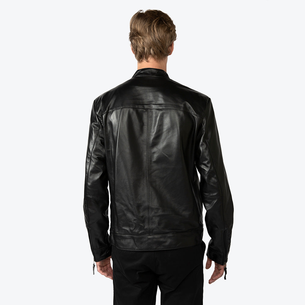 Jaqueta Couro Masculina - Preto